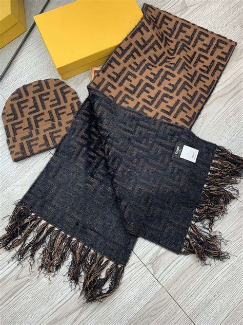 fendi scarf mens replica|fendi hat and scarf set.